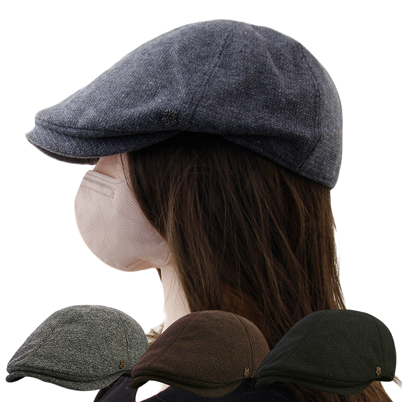 CAP-23528_캐주얼 니트 헌팅캡 모자 남자여자 플랫캡 베레모
