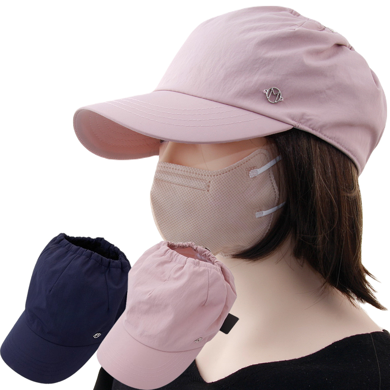 CAP-24043_중년여성 여름 썬캡 두건형 안감매쉬 캡 모자 여행 식당 산책 엄마 캡모자