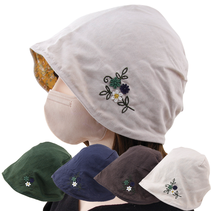 CAP-24000_중년여성 두건 비니형 벙거지 엄마 할머니 여자 반다나 모자
