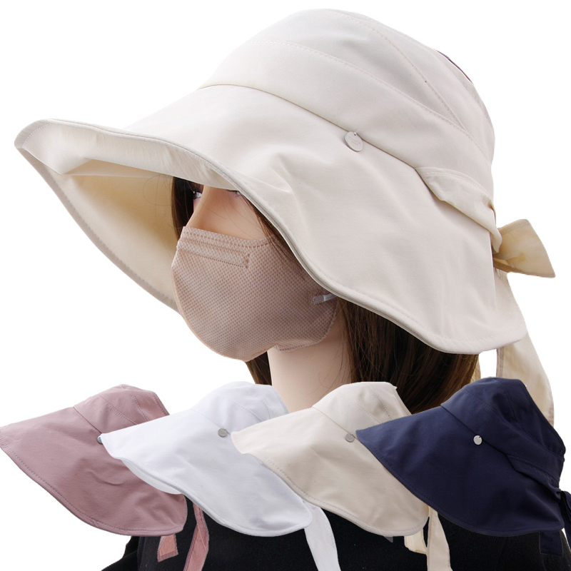 CAP-24033_여름 썬캡형 여성 벙거지 모자 햇빛차단 여행 산책 골프 여자 챙모자