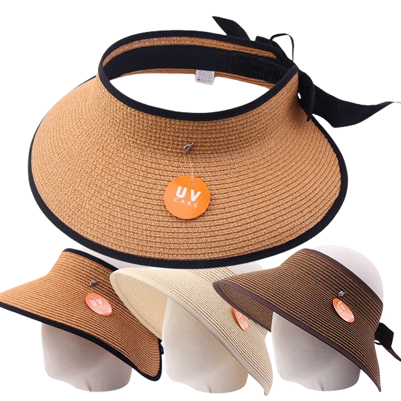 CAP-14361_여름 썬캡 모자 썬바이져 천연소재 밀짚 햇빛차단 산책 여행 챙모자