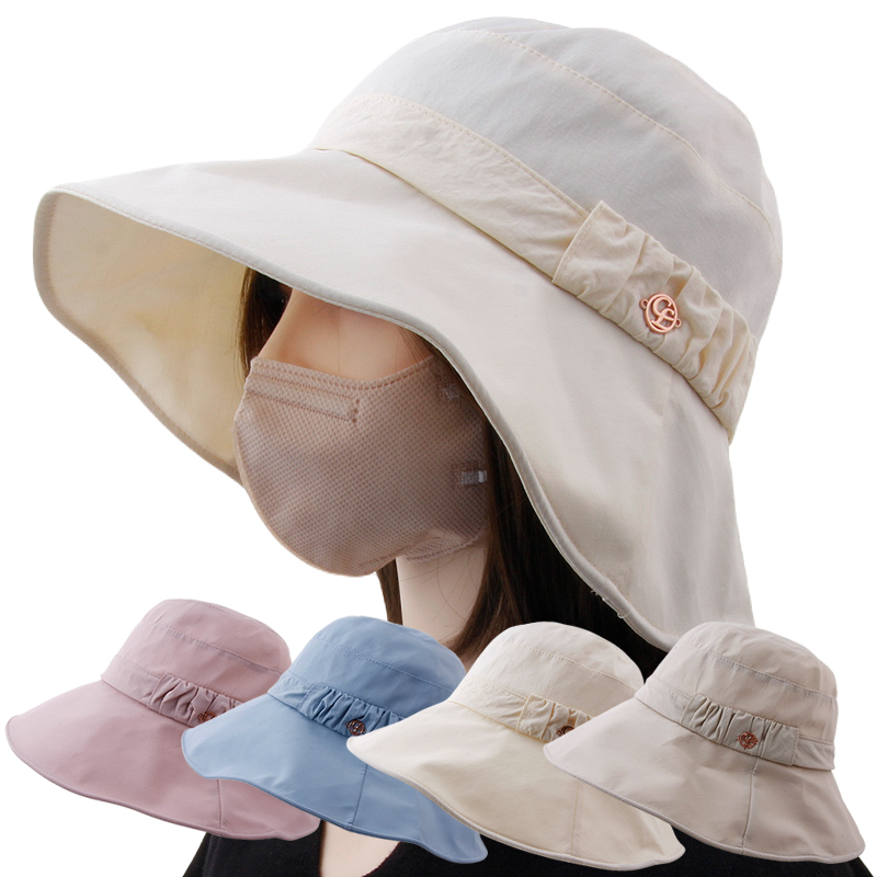 CAP-24154_중년 여성 햇빛차단 썬캡형 벙거지 모자 엄마 버킷햇 산책 여행