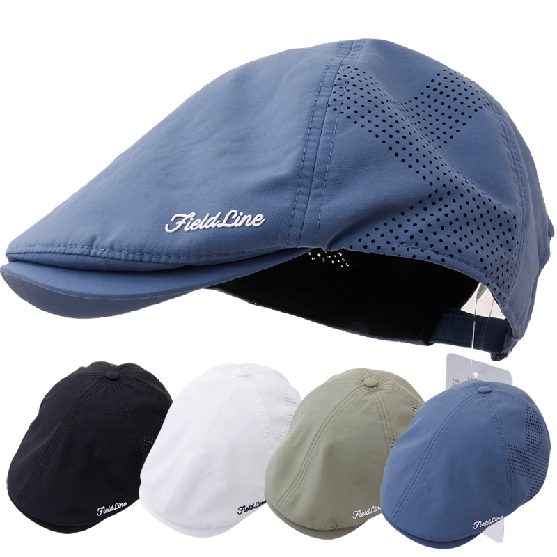 CAP-24215_여름 매쉬 타공 시원한 헌팅캡 모자 기능성소재 허영만 골프 플랫캡