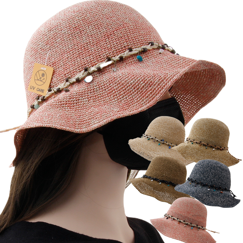 CAP-24203_여름 밀짚 천연소재 PAPER 벙거지 모자 여성 여자 햇빛차단 여행 산책 챙모자