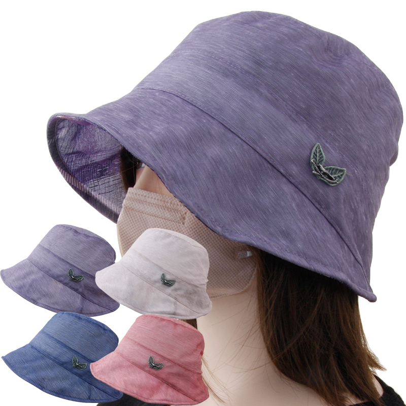 CAP-24195_여름 시원한 소재 벙거지 모자 중년여성 엄마 버킷햇 산책 여행 챙모자