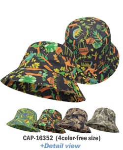 CAP-16352 정글나염 벙거지 모자 버킷햇