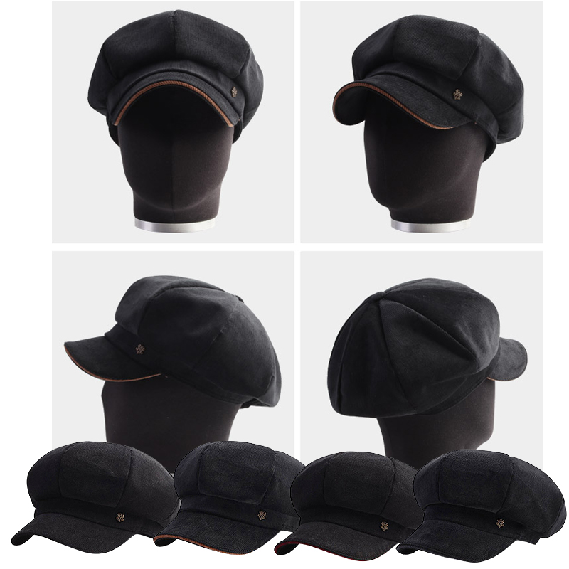 CAP-21670-샌드위치챙 포인트 뉴스보이캡 모자 팔각모 빵모자
