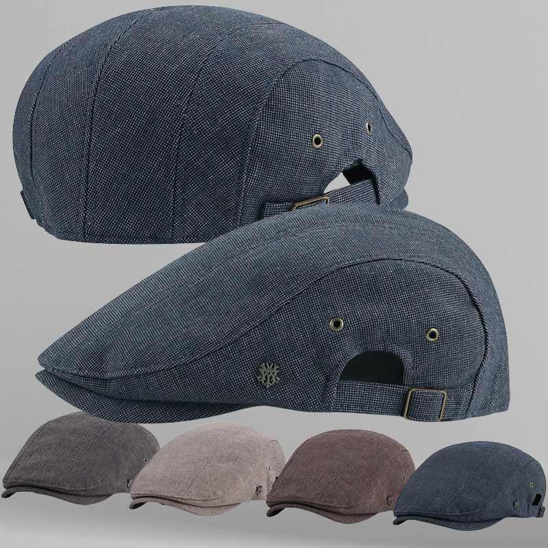 CAP-21657-잔체크 절개 헌팅캡 모자 남자여자 캡 베레모