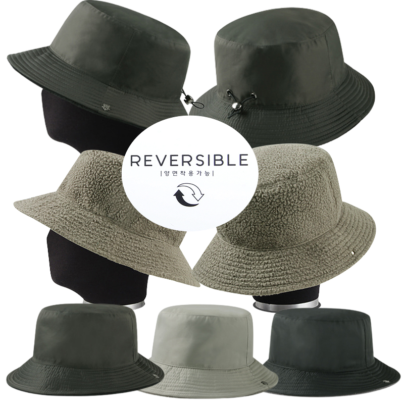 CAP-23195_겨울 리버서블 양변착용 플리스 기능성 원단 벙거지 버킷햇모자 남자여자 모자