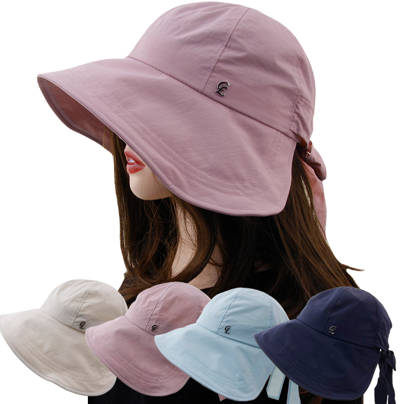 CAP-23431_여자 벙거지모자 큰챙 선캡형 버킷햇 봄 여름 산책 여행 모자