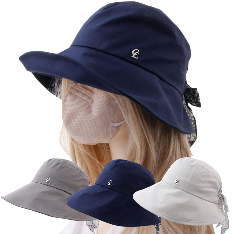 CAP-23438_여성 큰챙 와이드 벙거지모자 여자 와이어 버킷햇 산책 여행 리본끈 모자