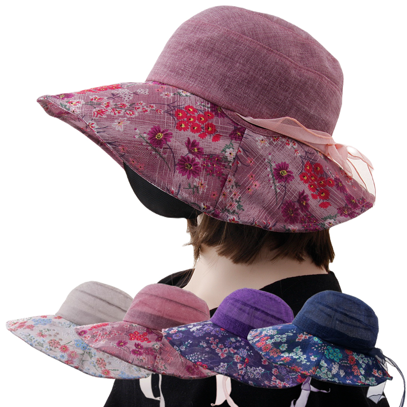 CAP-23504_중년 여성 썬캡형 벙거지모자 엄마 여행 산책 봄 여름 모자