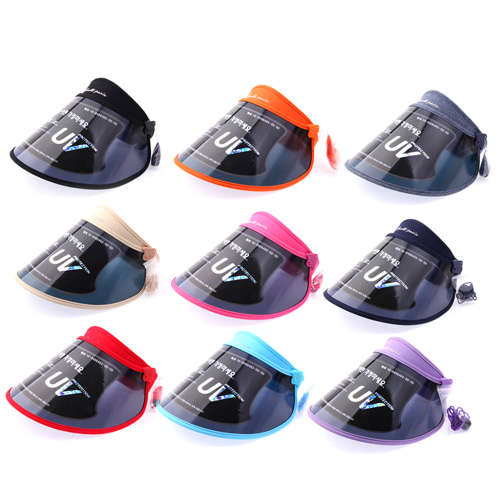 CAP-14611_각도조절 썬캡 UV자외선차단 운동 산책 여름모자 투명선캡