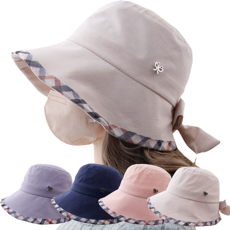 CAP-24013_여성 벙거지 모자 썬캡형 와이어챙 여자 버킷햇 산책 여행
