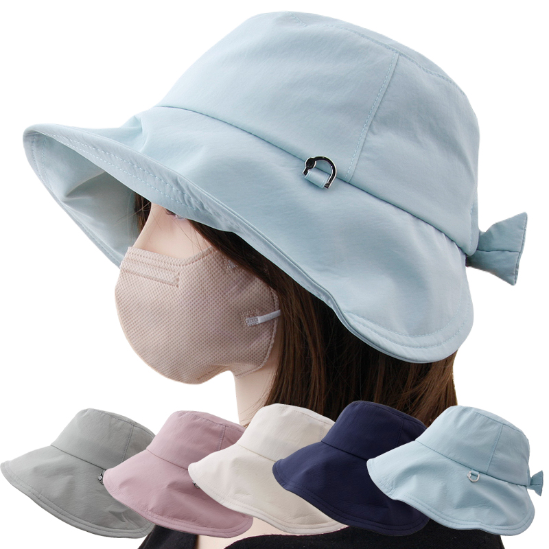 CAP-24018_Guy Laroche 여성 벙거지 모자 썬캡형 여자 버킷햇 산책 여행 햇빛차단