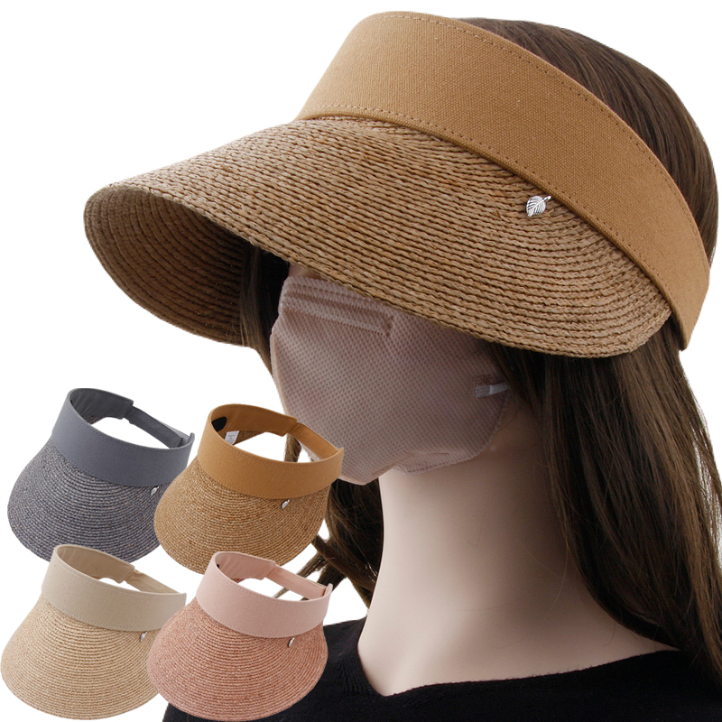 cap-24260_고급 천연소재 라피아100% 여름 썬캡 모자 썬바이져 햇빛차단 여행 산책 챙모자